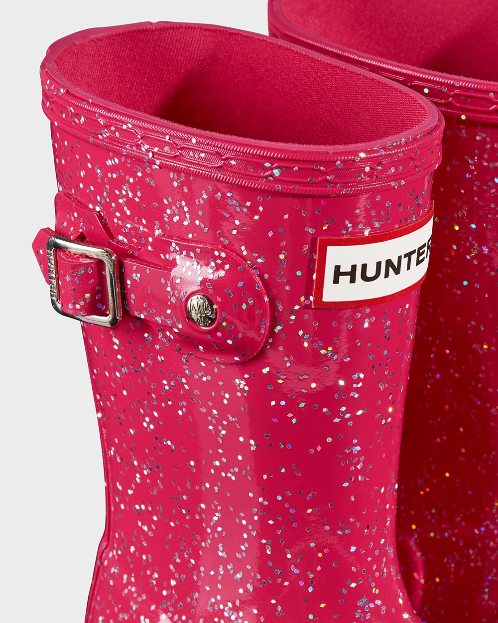 Kids Rain Boots - Hunter Original Little Giant Glitter (54GQRADYZ) - Pink